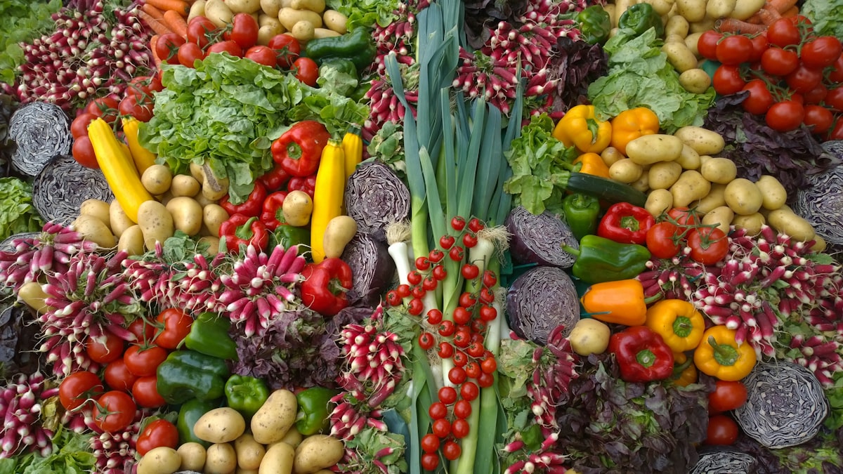 Leafy greens and fresh herbs for sustainable meals